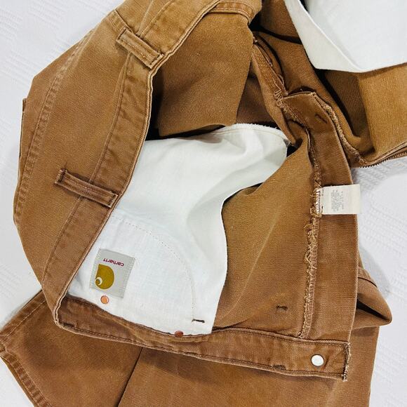 Carhartt Mens 42x32 Rivet Vintage Bootcut Duck Pants 100% Cotton Made In U.S.A. - Picture 4 of 10